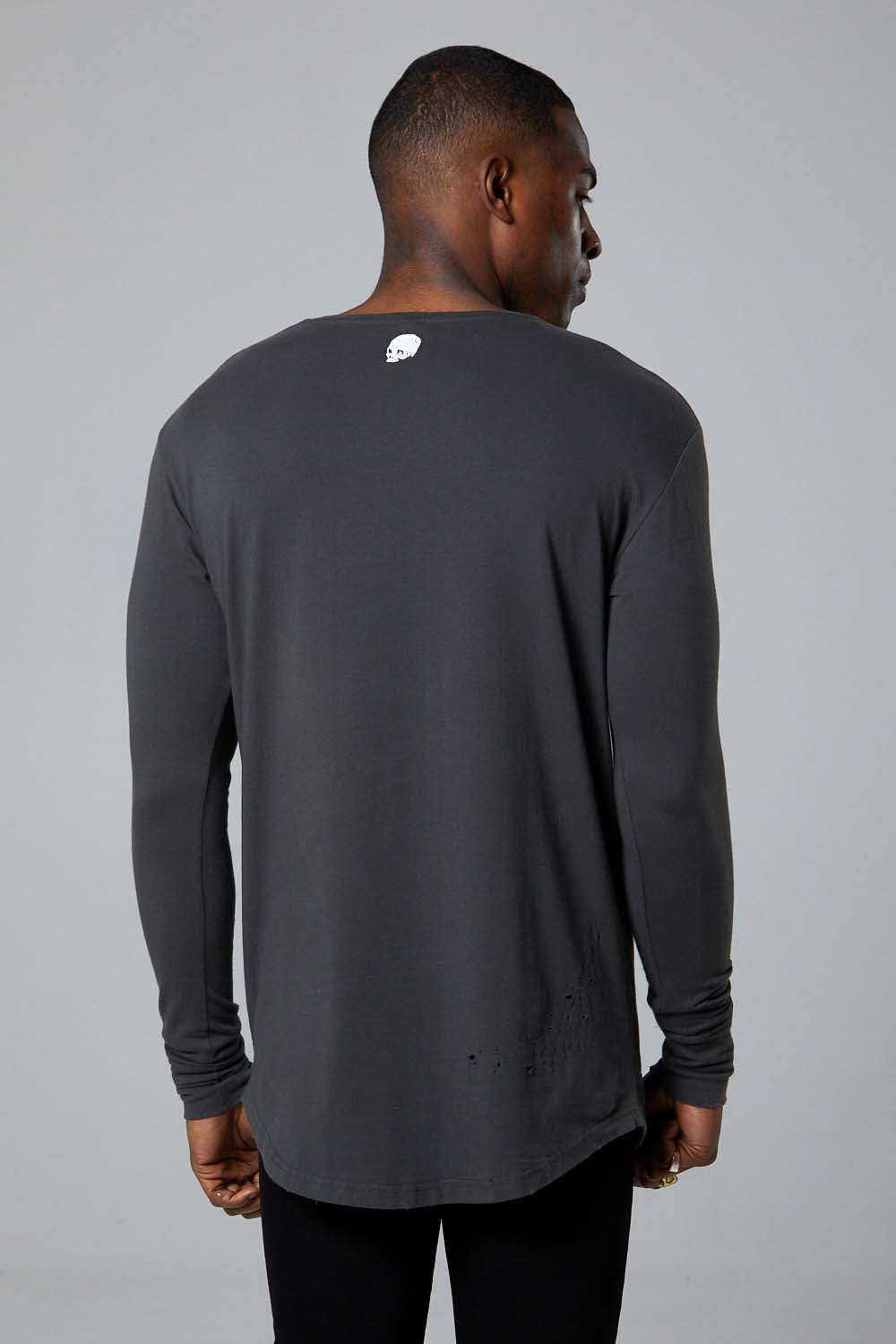 Ashes Varsity L/S tee-Charcoal
