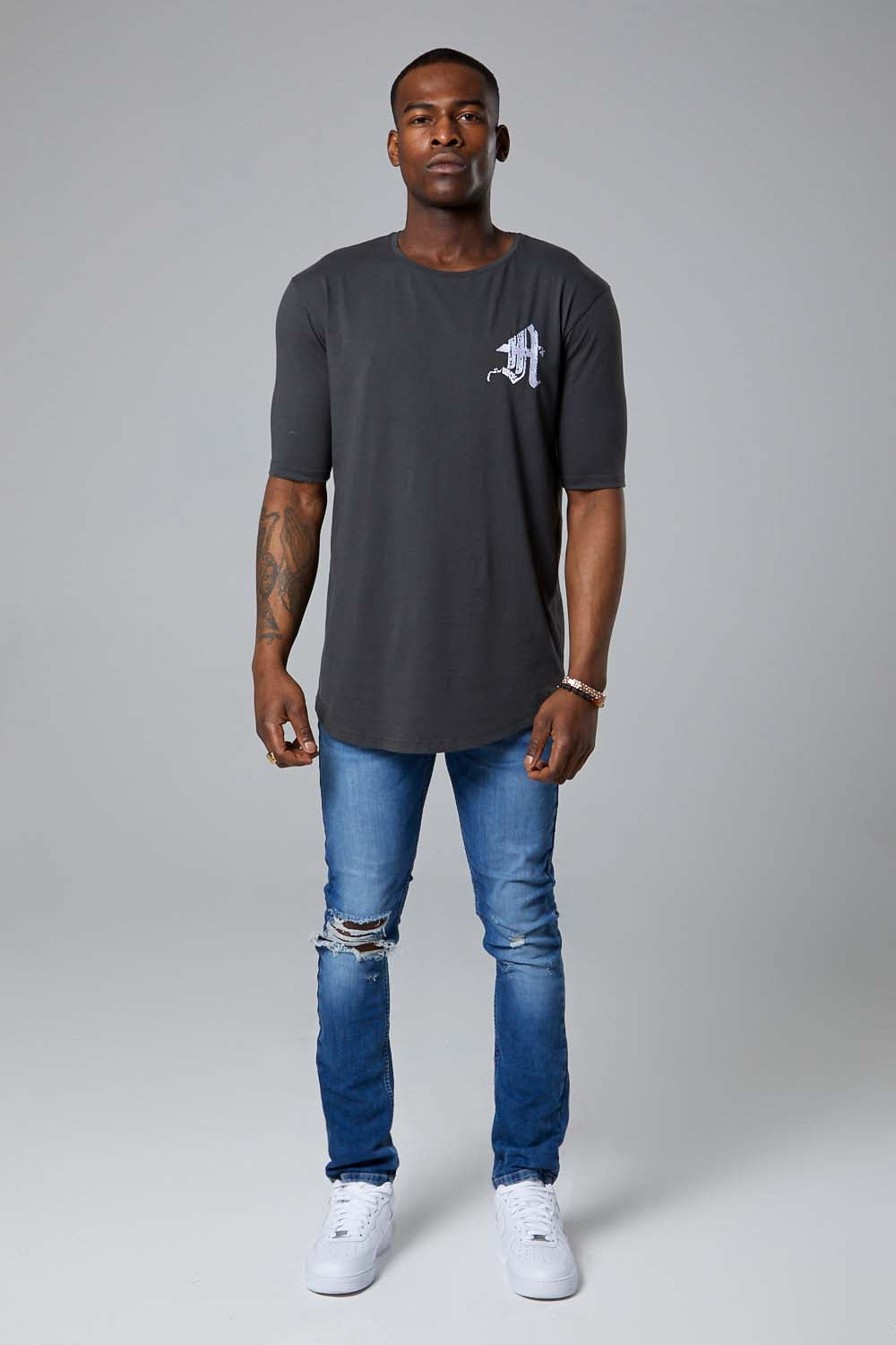 Ashes Varsity S/S tee-Charcoal